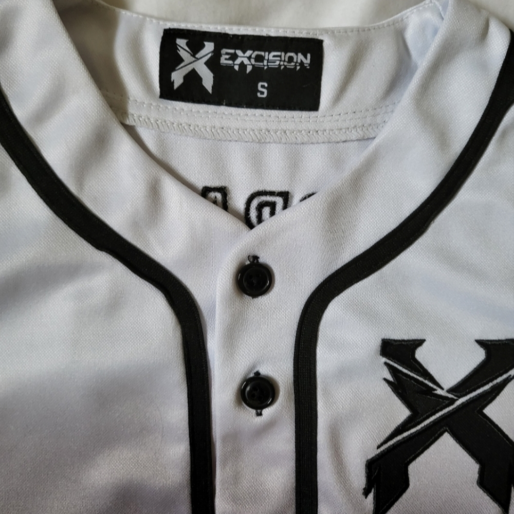 Excision Headbanger offical merch womens crop jersey white small